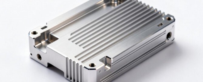 Custom CNC machined aluminum electronic enclosure prototype for hardware product development.