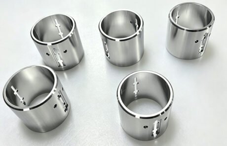 Batch of CNC machined custom aluminum lens tubes for optical instrument production