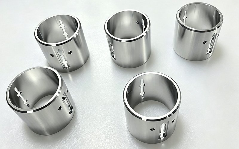 Batch of CNC machined custom aluminum lens tubes for optical instrument production