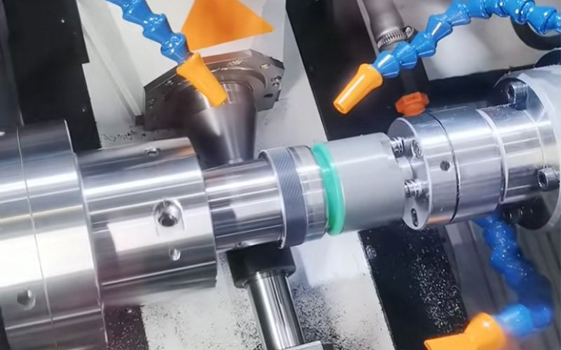 Harmonic drive component during precision turning operation using custom hydraulic expansion fixture
